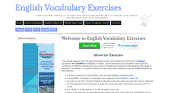 Desktop Screenshot of englishvocabularyexercises.com
