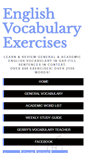 Mobile Screenshot of englishvocabularyexercises.com